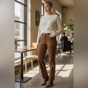 MELLENCAMP LAMB LEATHER Patch Pocket Pants Made in Italy Suede EU‎ 40 M